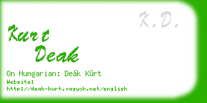 kurt deak business card