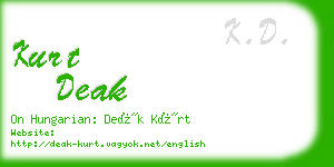 kurt deak business card